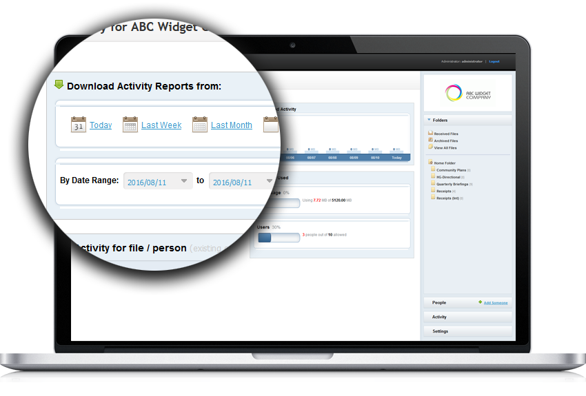 Fast reporting and even faster auditing for your business and activities in PerfectShare