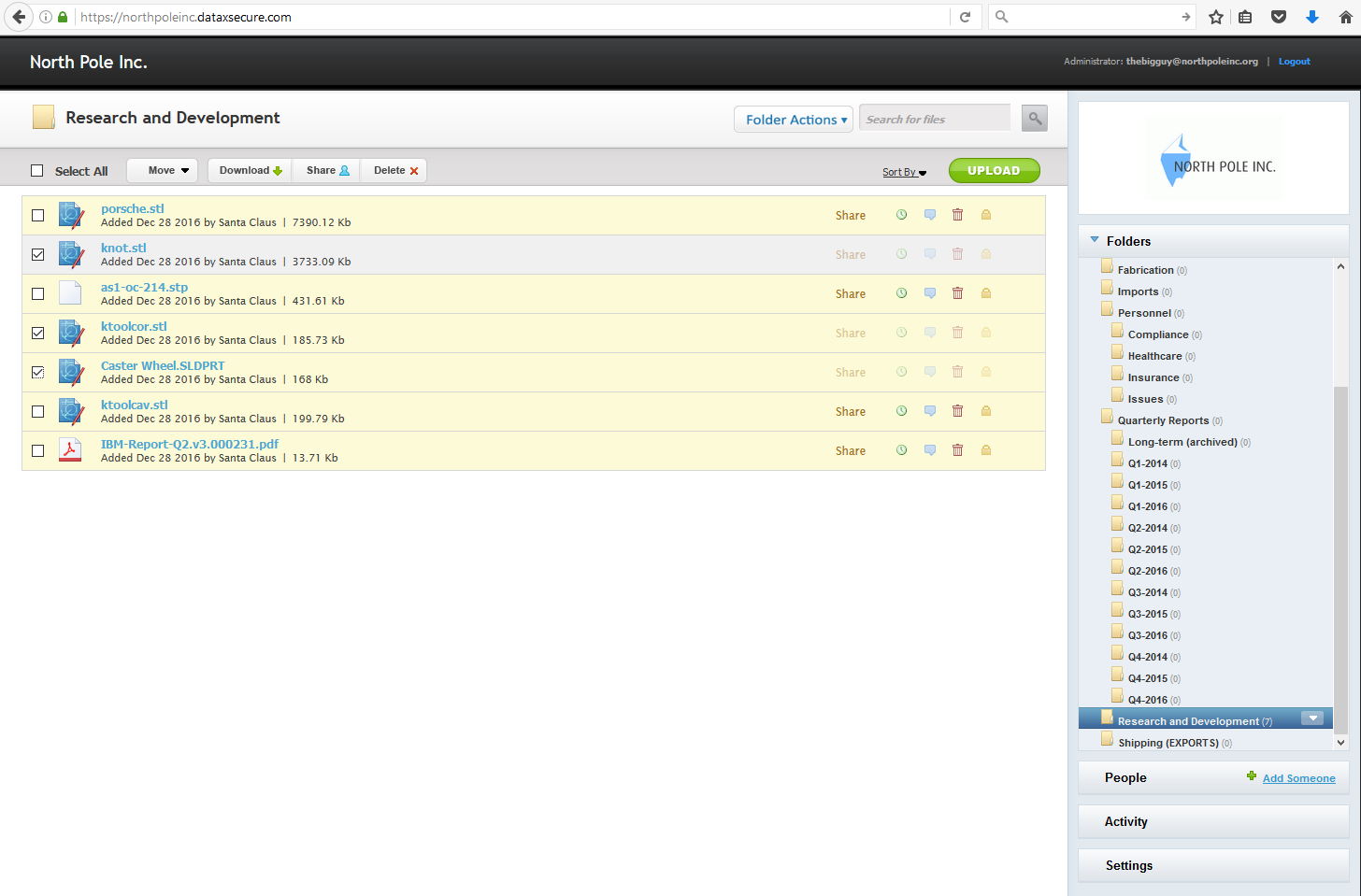 Using PerfectShare branded file sharing in action 1